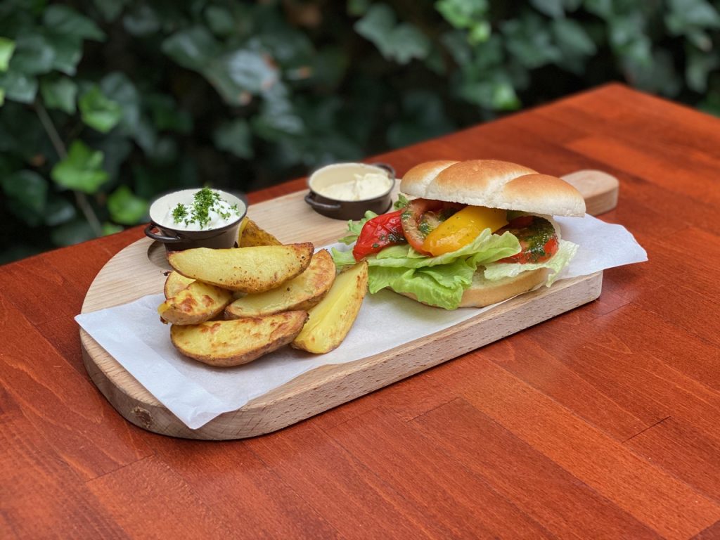 Burger s grilovanou zeleninou